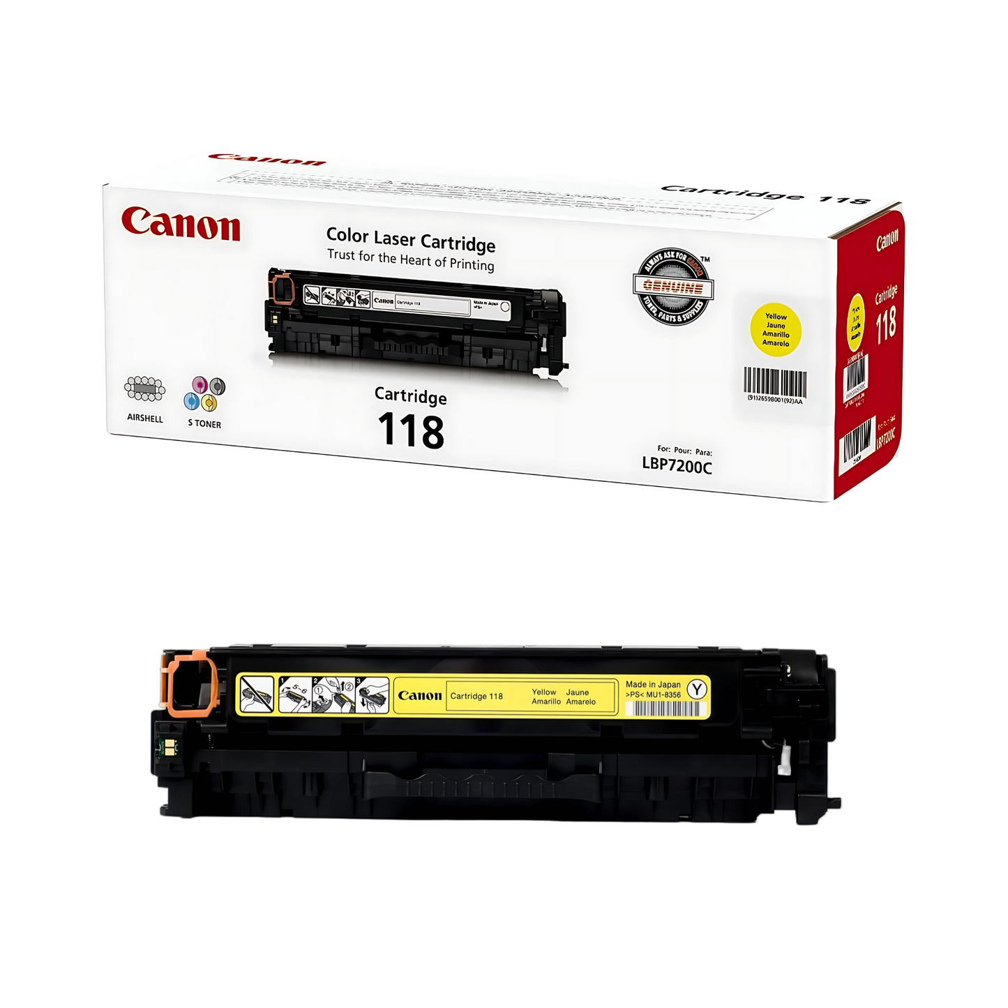 Canon 118 Toner Cartridge 4-Bundle (Black, Magenta, Cyan, Yellow)